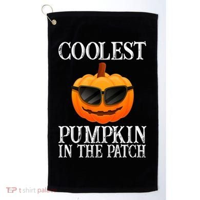 Coolest Pumpkin In The Patch Funny Halloween Golf Towel