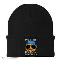 Coolest Pumpkin In The Patch Halloween Beanie thumb 0