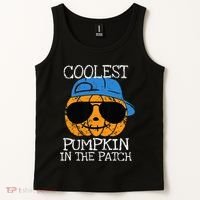 Coolest Pumpkin In The Patch Halloween Tank Top thumb 2