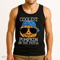 Coolest Pumpkin In The Patch Halloween Tank Top thumb 3