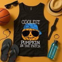 Coolest Pumpkin In The Patch Halloween Tank Top thumb 4