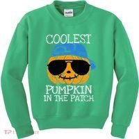 Coolest Pumpkin In The Patch Halloween Kids Sweatshirt thumb 0