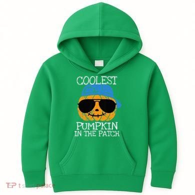 Coolest Pumpkin In The Patch Halloween Kids Hoodie