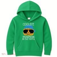 Coolest Pumpkin In The Patch Halloween Kids Hoodie thumb 0