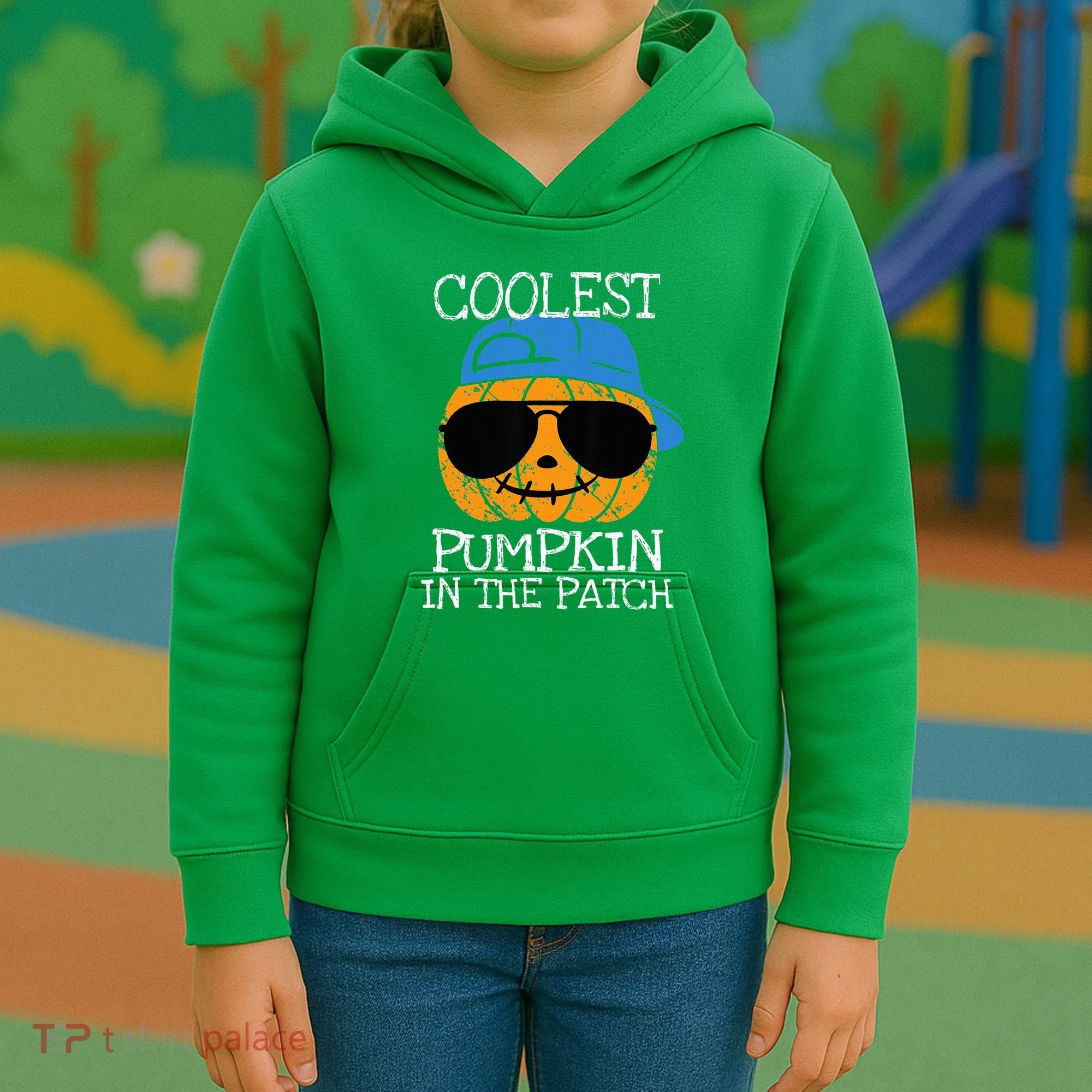 Coolest Pumpkin In The Patch Halloween Kids Hoodie