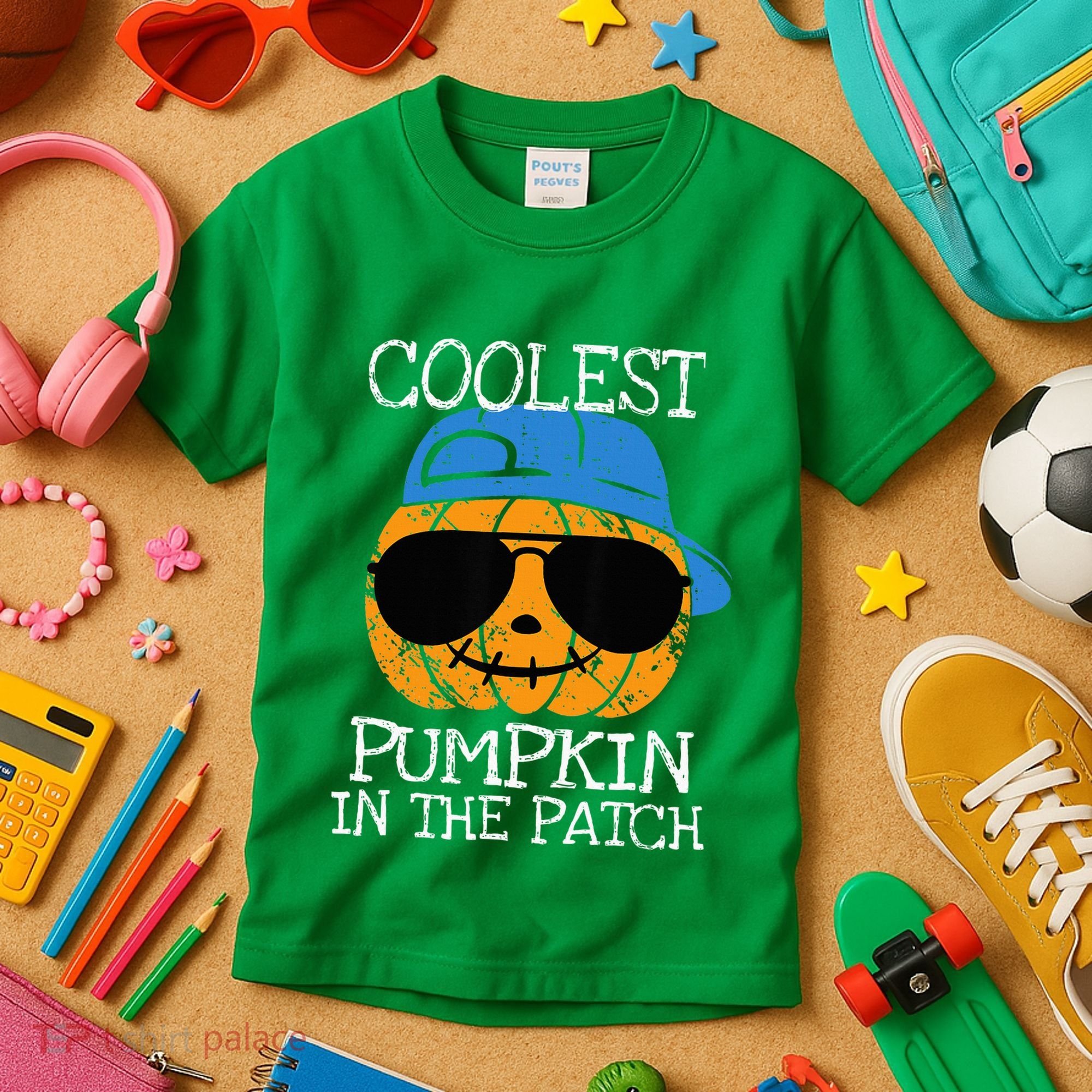 Coolest Pumpkin In The Patch Halloween Kids T-Shirt