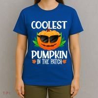 Coolest Pumpkin In The Patch Sunglasses Pumpkin Halloween Gift T-Shirt thumb 4
