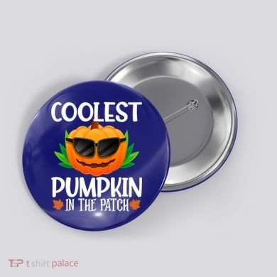 Coolest Pumpkin In The Patch Sunglasses Pumpkin Halloween Gift Button