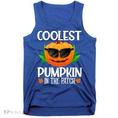 Coolest Pumpkin In The Patch Sunglasses Pumpkin Halloween Gift Tank Top