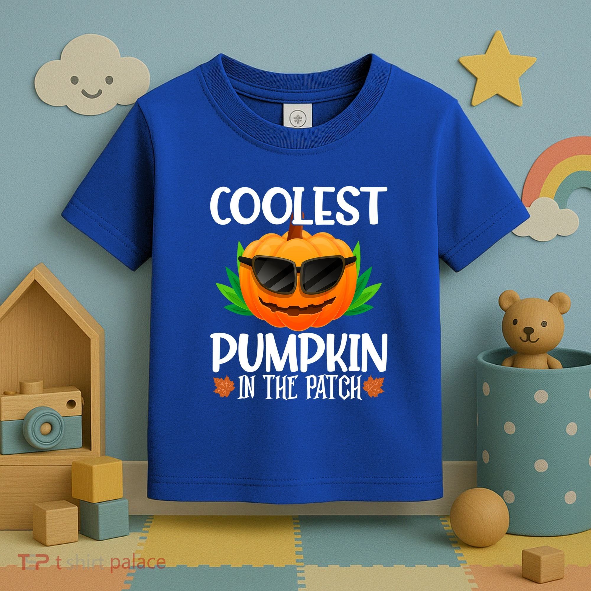 Coolest Pumpkin In The Patch Sunglasses Pumpkin Halloween Gift Toddler T-Shirt