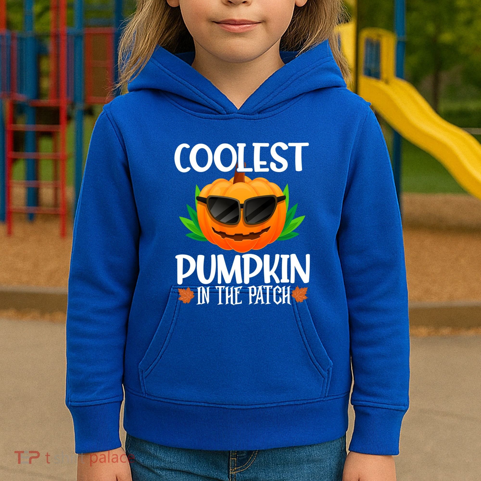 Coolest Pumpkin In The Patch Sunglasses Pumpkin Halloween Gift Kids Hoodie