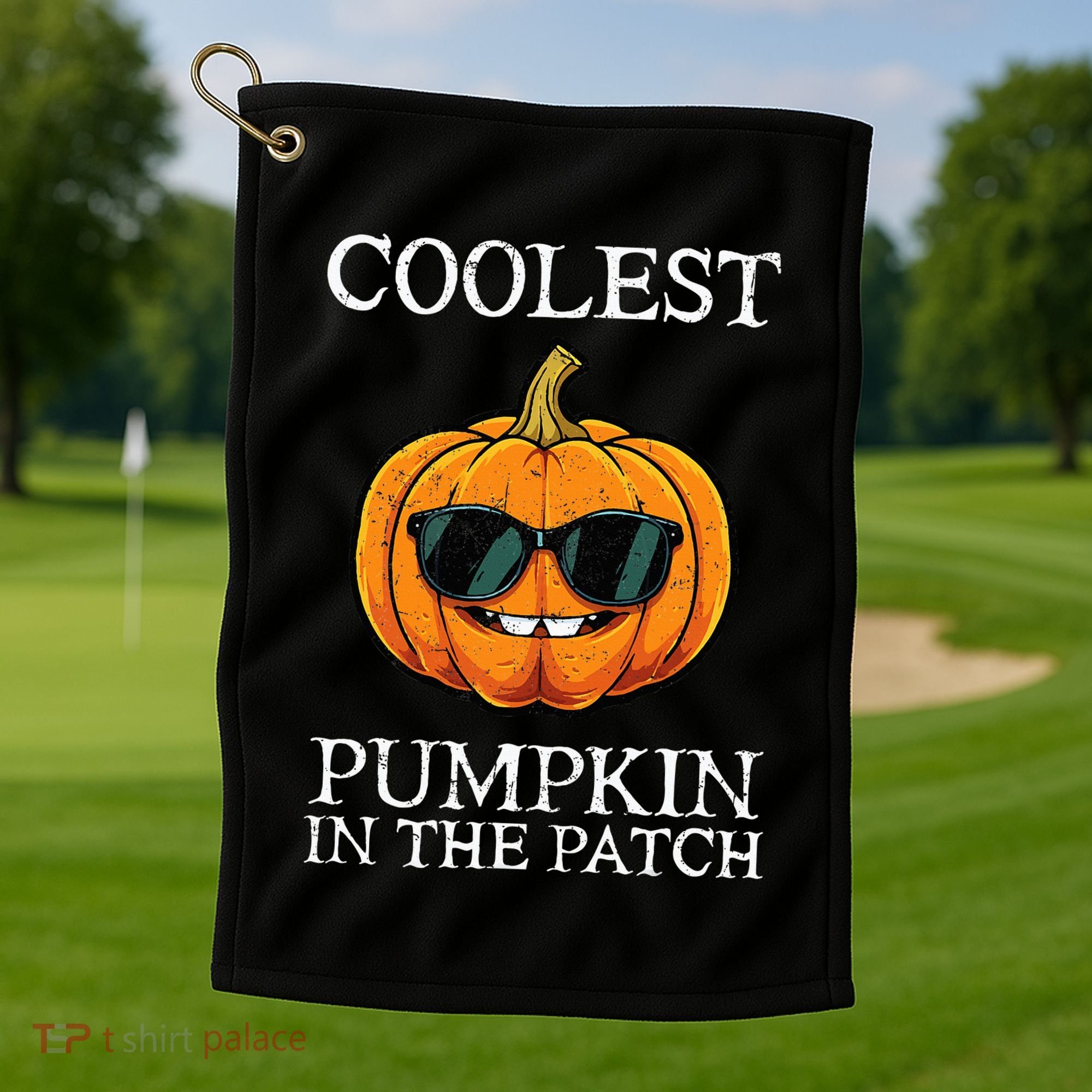 Coolest Pumpkin In The Patch Halloween Golf Towel