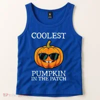 Coolest Pumpkin In The Patch Halloween Tank Top thumb 2