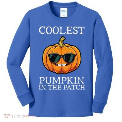 Coolest Pumpkin In The Patch Halloween Kids Long Sleeve Shirt