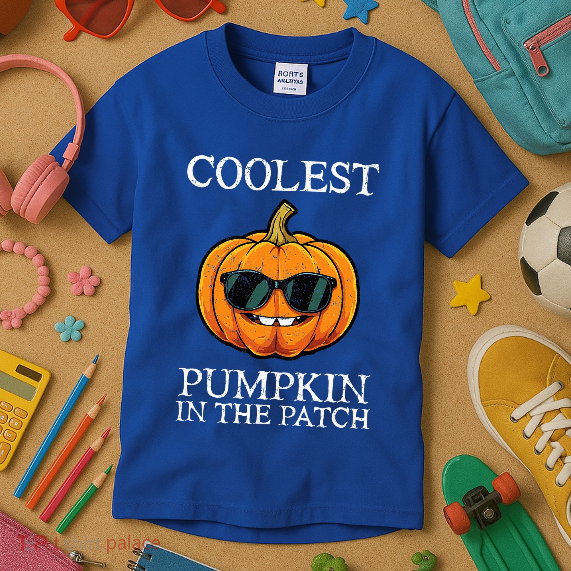 Coolest Pumpkin In The Patch Halloween Kids T-Shirt