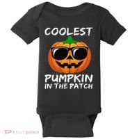 Coolest Pumpkin In The Patch Funny Halloween Baby Bodysuit thumb 0