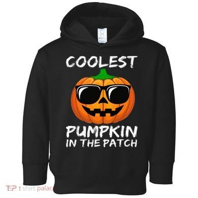 Coolest Pumpkin In The Patch Funny Halloween Toddler Hoodie