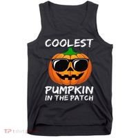 Coolest Pumpkin In The Patch Funny Halloween Tank Top thumb 0
