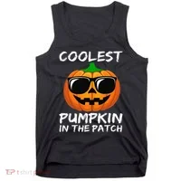 Coolest Pumpkin In The Patch Funny Halloween Tank Top thumb 0