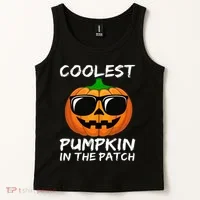 Coolest Pumpkin In The Patch Funny Halloween Tank Top thumb 2
