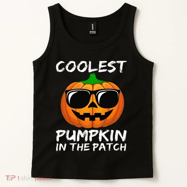 Coolest Pumpkin In The Patch Funny Halloween Tank Top
