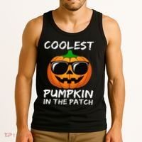 Coolest Pumpkin In The Patch Funny Halloween Tank Top thumb 3