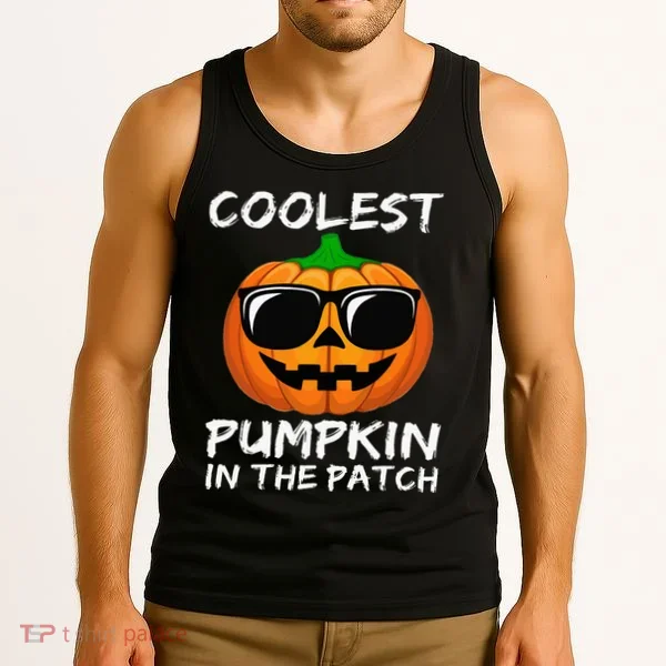 Coolest Pumpkin In The Patch Funny Halloween Tank Top