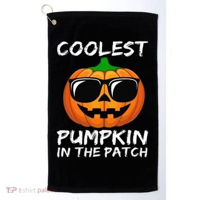 Coolest Pumpkin In The Patch Funny Halloween Golf Towel