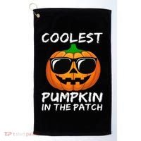 Coolest Pumpkin In The Patch Funny Halloween Golf Towel thumb 0
