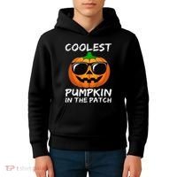 Coolest Pumpkin In The Patch Funny Halloween Kids Hoodie thumb 4