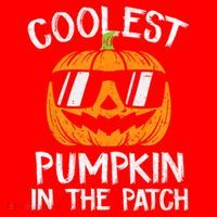Coolest Pumpkin In The Patch Halloween Gift Santa Hat thumb 1
