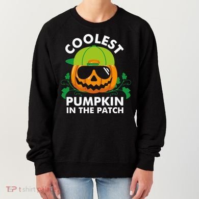 Coolest Pumpkin In The Patch Boy Pumpkin Halloween Women's Sweatshirt