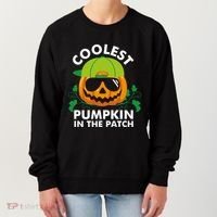Coolest Pumpkin In The Patch Boy Pumpkin Halloween Women's Sweatshirt thumb 0