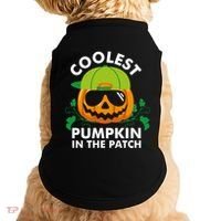 Coolest Pumpkin In The Patch Boy Pumpkin Halloween Doggie Tank thumb 0