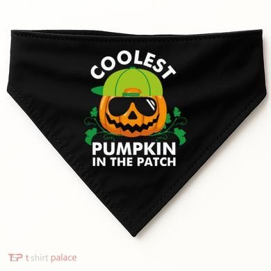 Coolest Pumpkin In The Patch Boy Pumpkin Halloween USA-Made Doggie Bandana