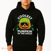 Coolest Pumpkin In The Patch Boy Pumpkin Halloween Hoodie thumb 2