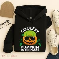 Coolest Pumpkin In The Patch Boy Pumpkin Halloween Hoodie thumb 4
