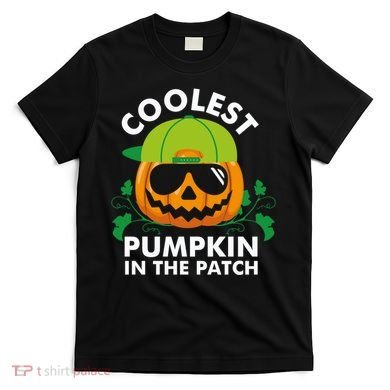 Coolest Pumpkin In The Patch Boy Pumpkin Halloween T-Shirt