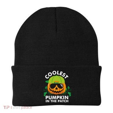 Coolest Pumpkin In The Patch Boy Pumpkin Halloween Beanie