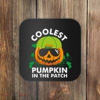 Coolest Pumpkin In The Patch Boy Pumpkin Halloween Coaster thumb 0