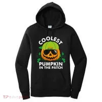 Coolest Pumpkin In The Patch Boy Pumpkin Halloween Women's Hoodie thumb 0