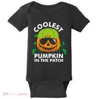 Coolest Pumpkin In The Patch Boy Pumpkin Halloween Baby Bodysuit thumb 0