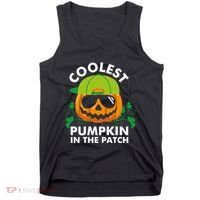 Coolest Pumpkin In The Patch Boy Pumpkin Halloween Tank Top thumb 0