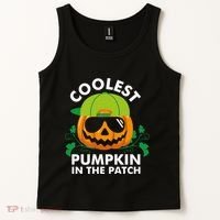 Coolest Pumpkin In The Patch Boy Pumpkin Halloween Tank Top thumb 2