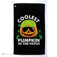 Coolest Pumpkin In The Patch Boy Pumpkin Halloween Golf Towel thumb 0