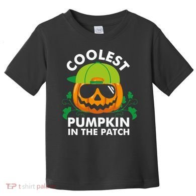 Coolest Pumpkin In The Patch Boy Pumpkin Halloween Toddler T-Shirt