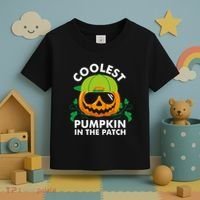 Coolest Pumpkin In The Patch Boy Pumpkin Halloween Toddler T-Shirt thumb 3