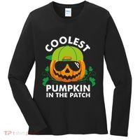 Coolest Pumpkin In The Patch Boy Pumpkin Halloween Women's Long Sleeve Shirt thumb 0