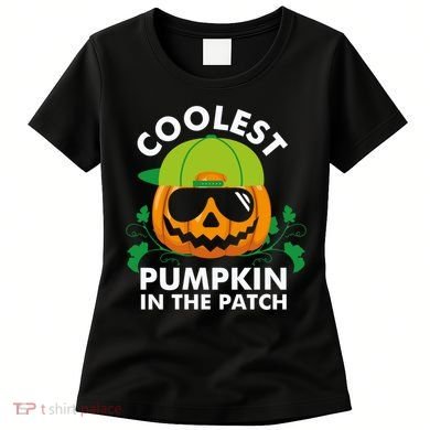 Coolest Pumpkin In The Patch Boy Pumpkin Halloween Women's T-Shirt