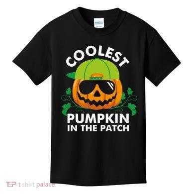 Coolest Pumpkin In The Patch Boy Pumpkin Halloween Kids T-Shirt